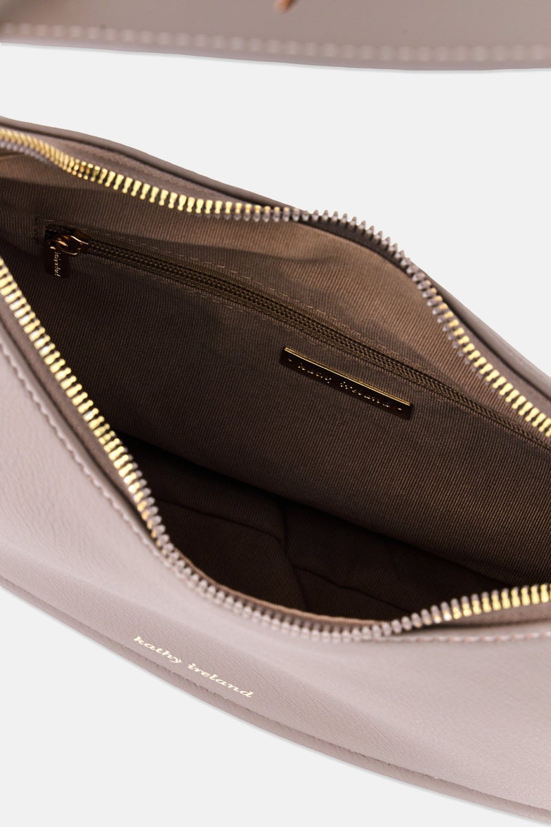 Kathy Ireland Women Brand Logo Shoulder Bag, Taupe - Image 2